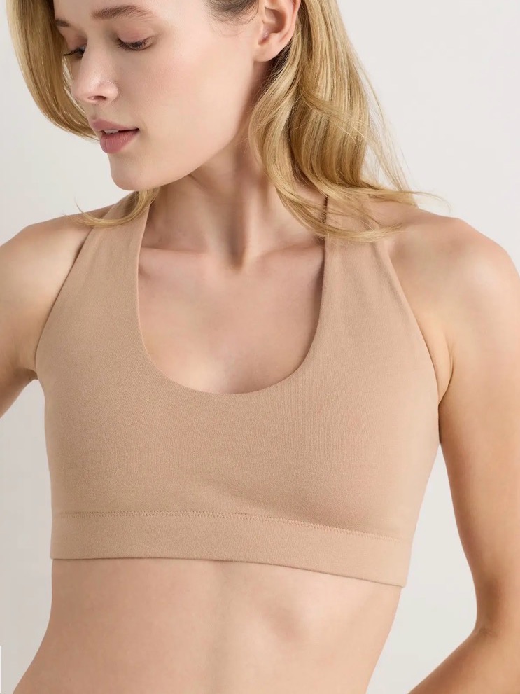 Quince Organic Cotton Racerback Bra